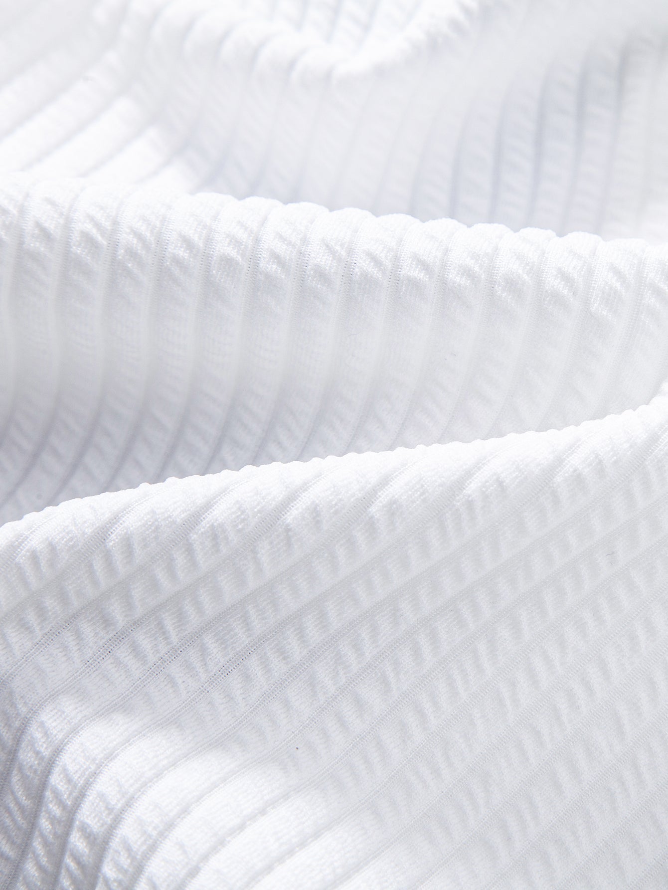 Ribbed Button-Up Shirt with Contrast Details & Straight-Leg Ribbed Trousers