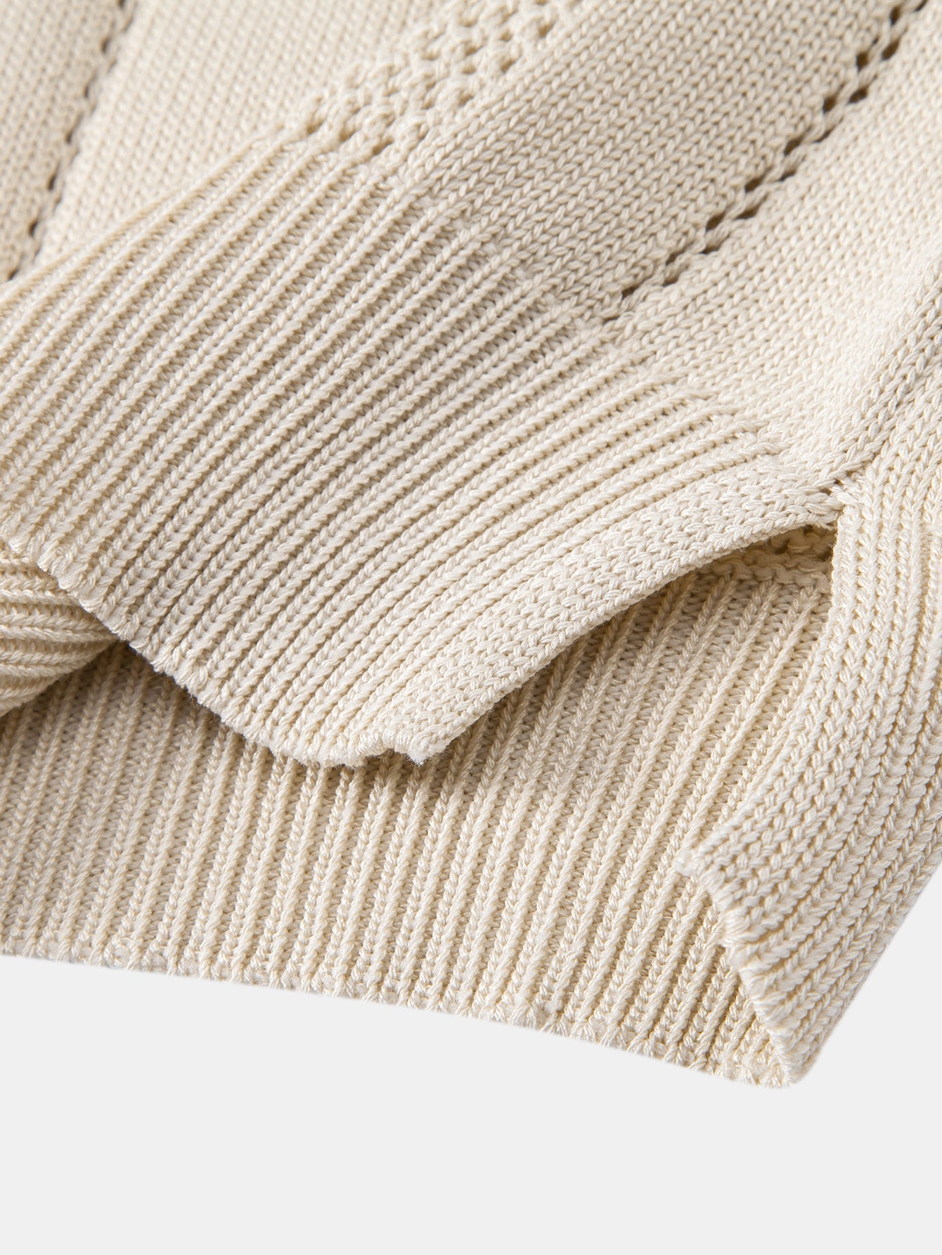 Johnny Collar Striped Knit Polo with Open Weave