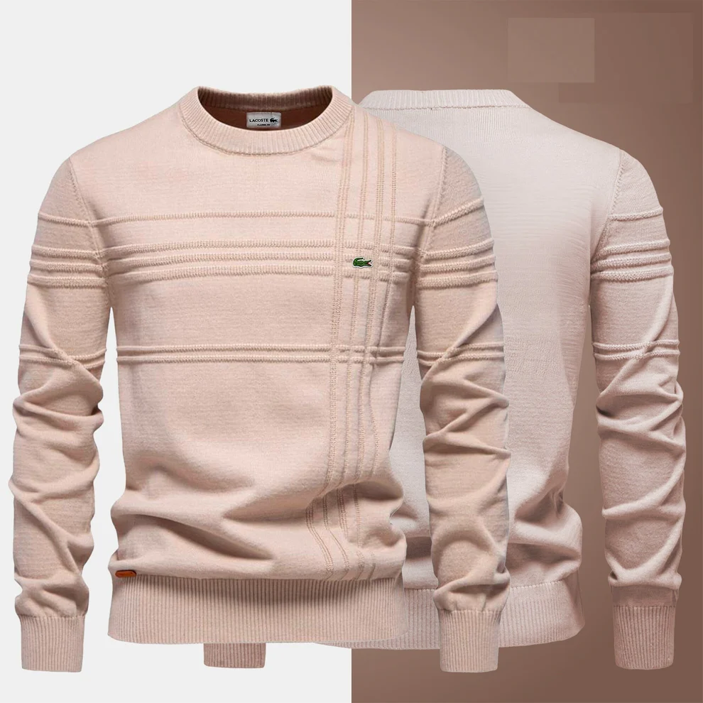 Premium Ribbed Knit Crew Sweater