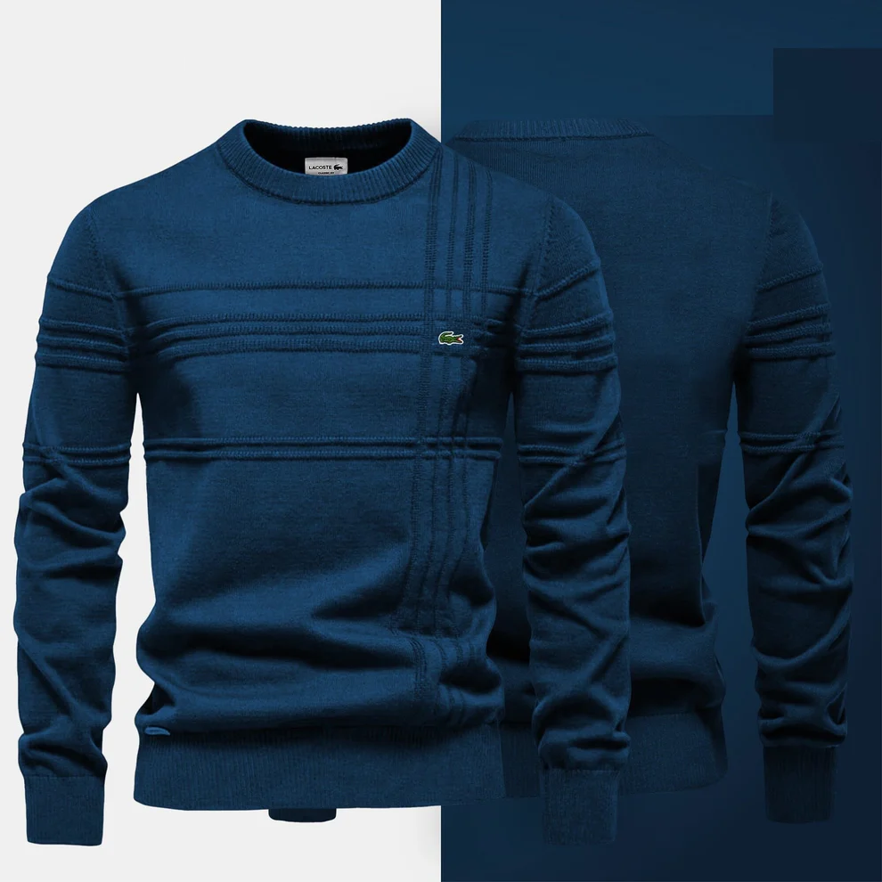 Premium Ribbed Knit Crew Sweater