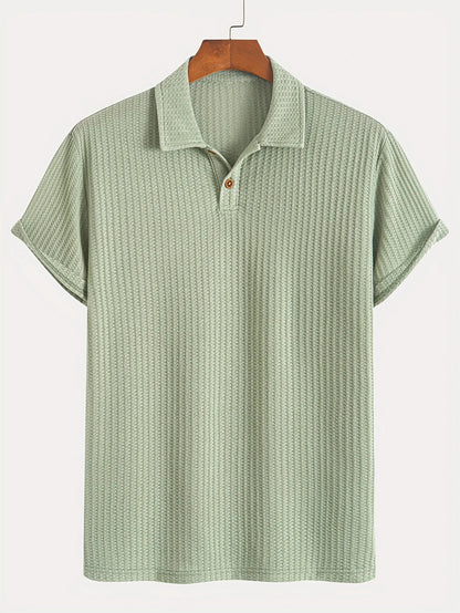 Men's Short Sleeve Knit Shirt for Summer
