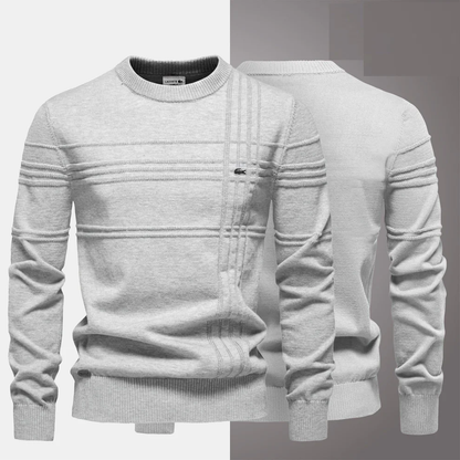 Premium Ribbed Knit Crew Sweater