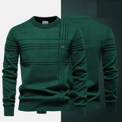 Premium Ribbed Knit Crew Sweater