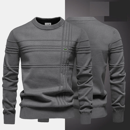 Premium Ribbed Knit Crew Sweater