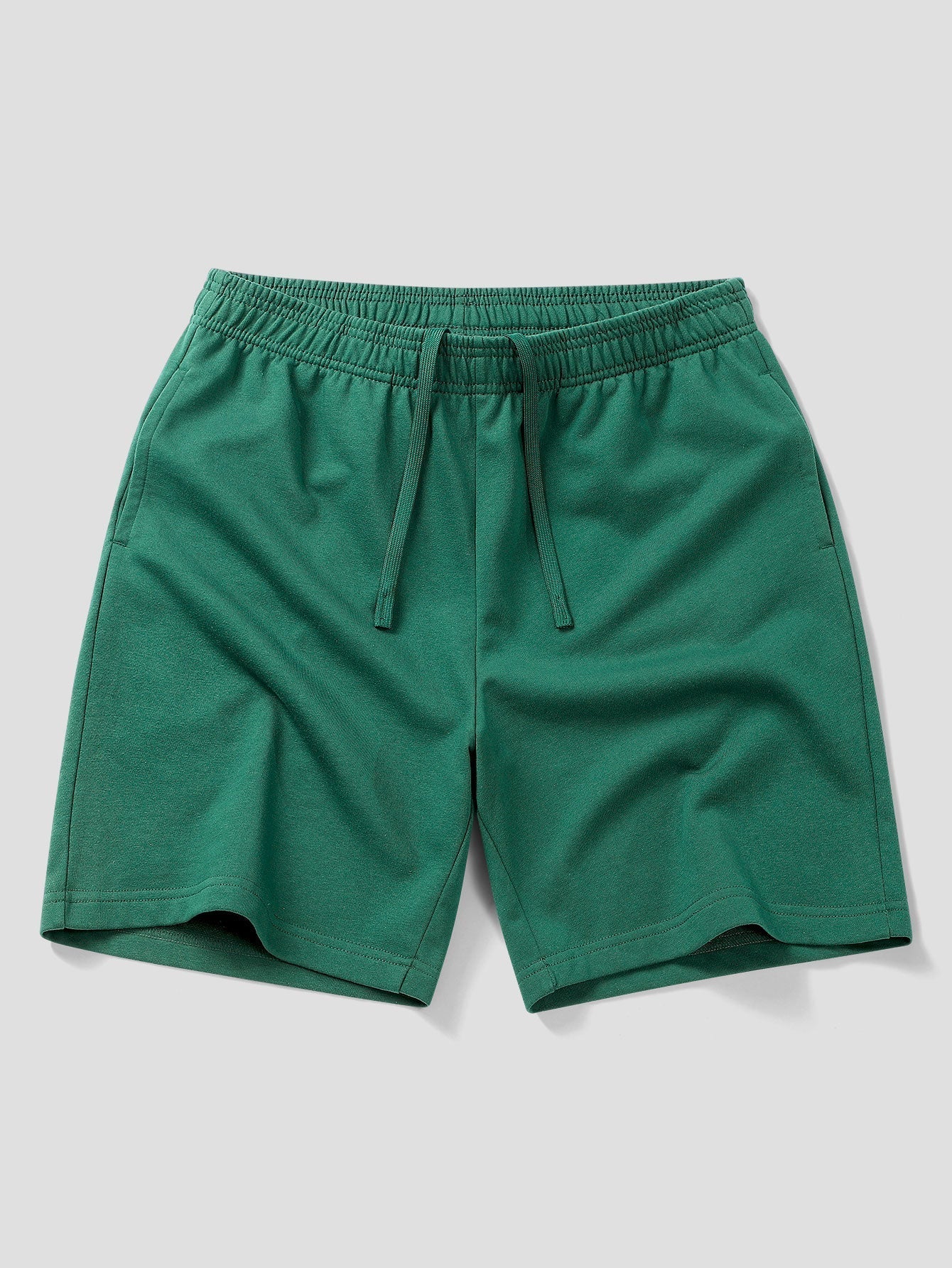 Relaxed Fit Polo Shirt with Contrast Collar & 7" Cotton Drawstring Shorts