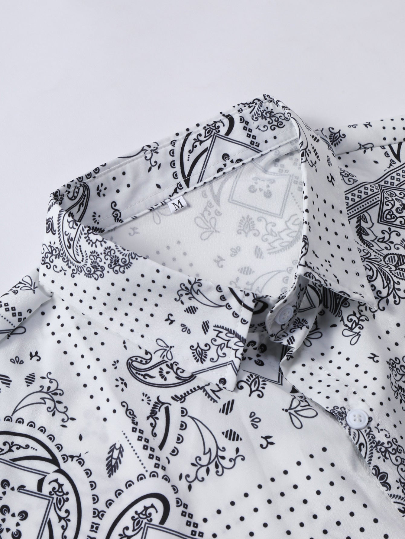 Paisley Print Button-Up Shirt