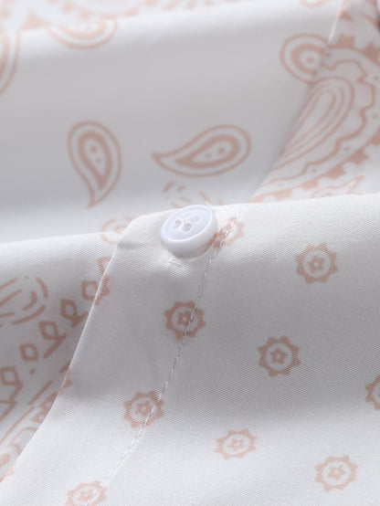 Paisley Patterned Button-Up Shirt