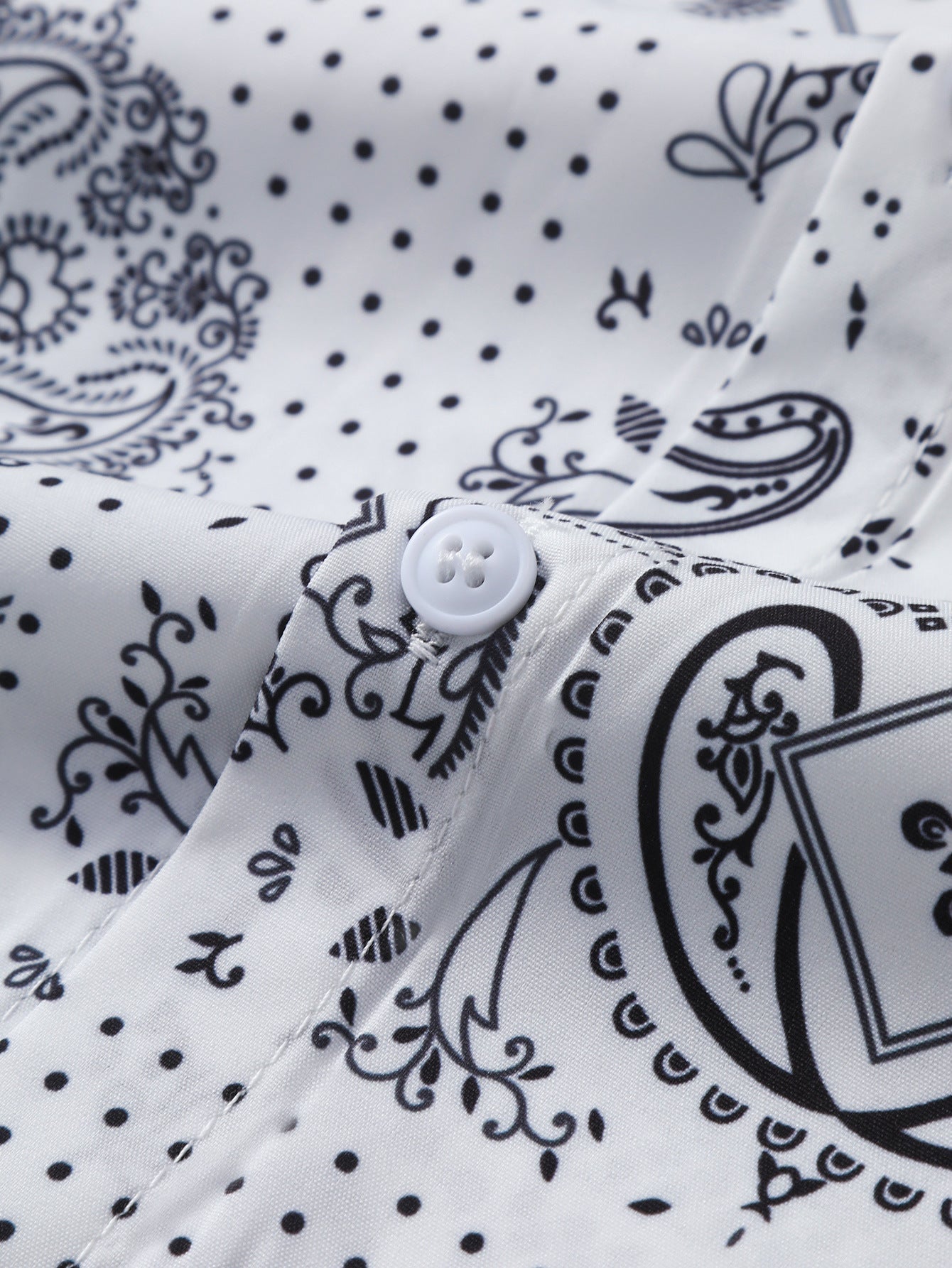 Paisley Print Button-Up Shirt