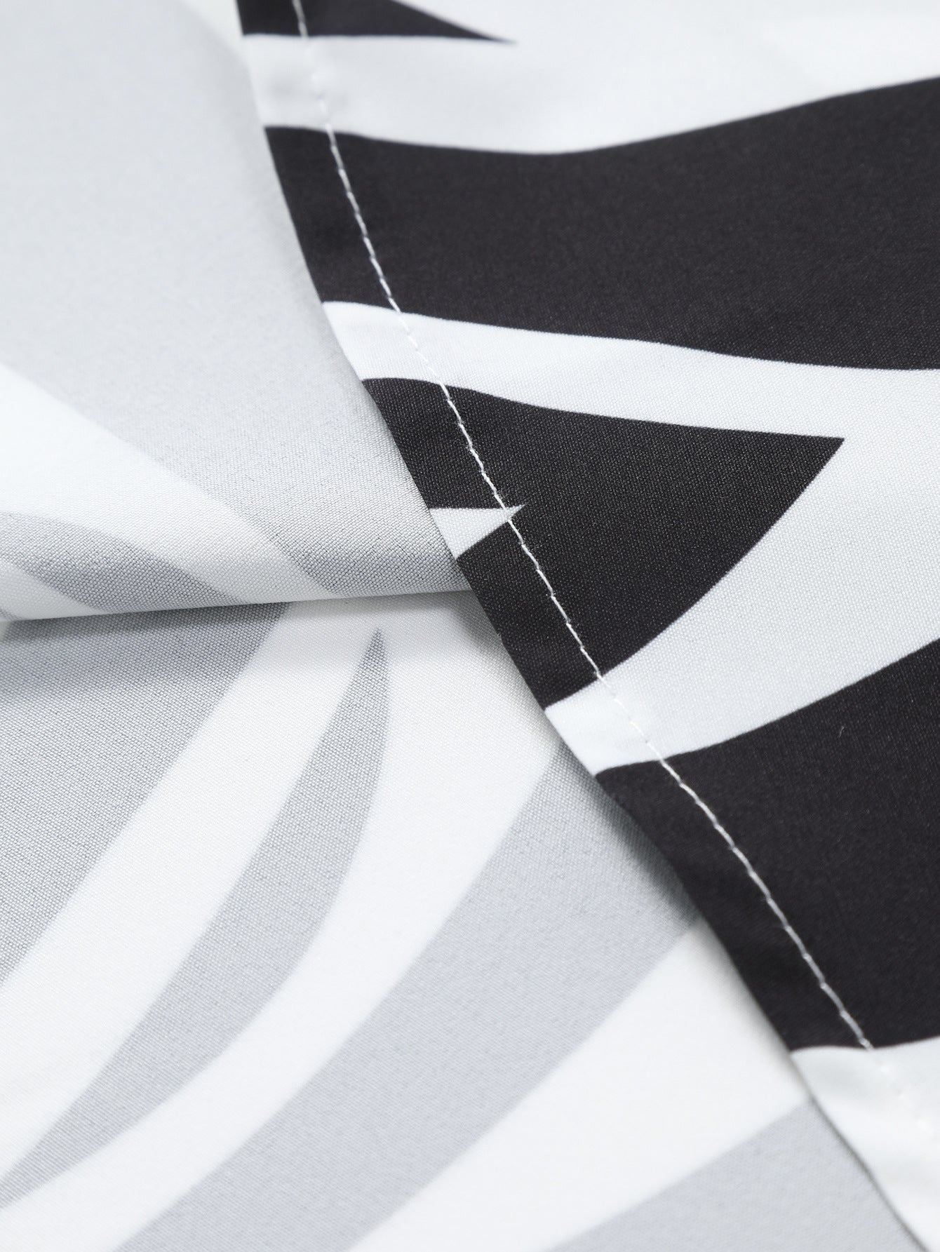 Button-Up Shirt with Abstract Print
