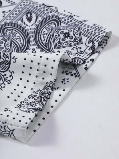 Paisley Print Button-Up Shirt