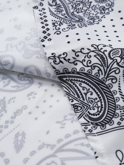 Paisley Print Button-Up Shirt