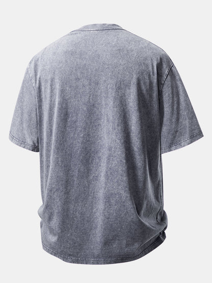 Casual Oversized Distressed Drop Shoulder T-Shirt