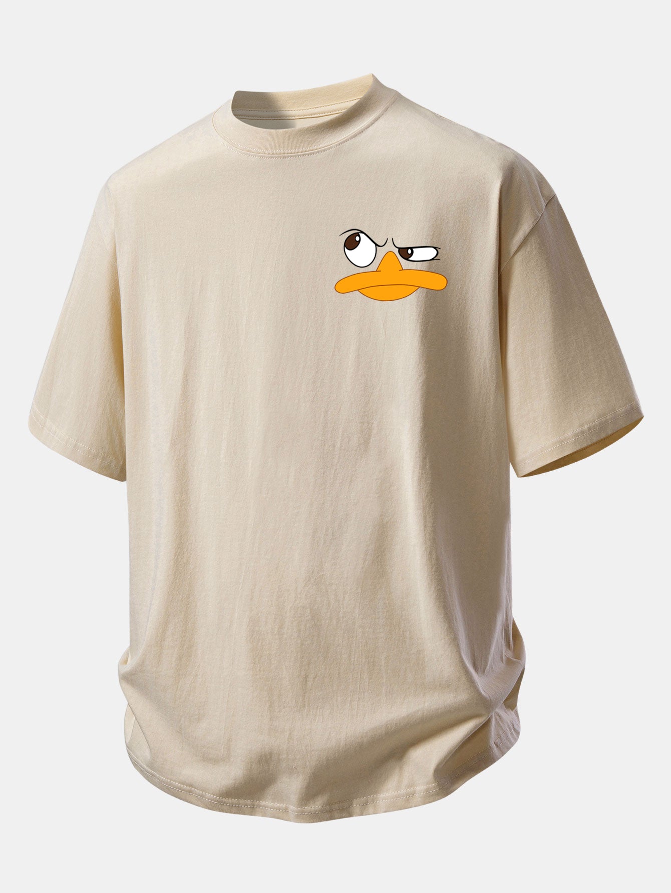 Comfortable Emoji Duck Graphic Cotton T-Shirt