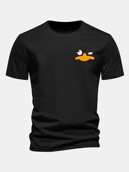 Classic Fit Cotton T-Shirt with Duck Print