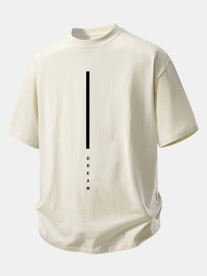 Comfortable Dream Stripe Cotton T-Shirt with Relaxed Fit