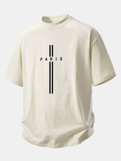 Comfortable Paris Stripe Cotton T-Shirt