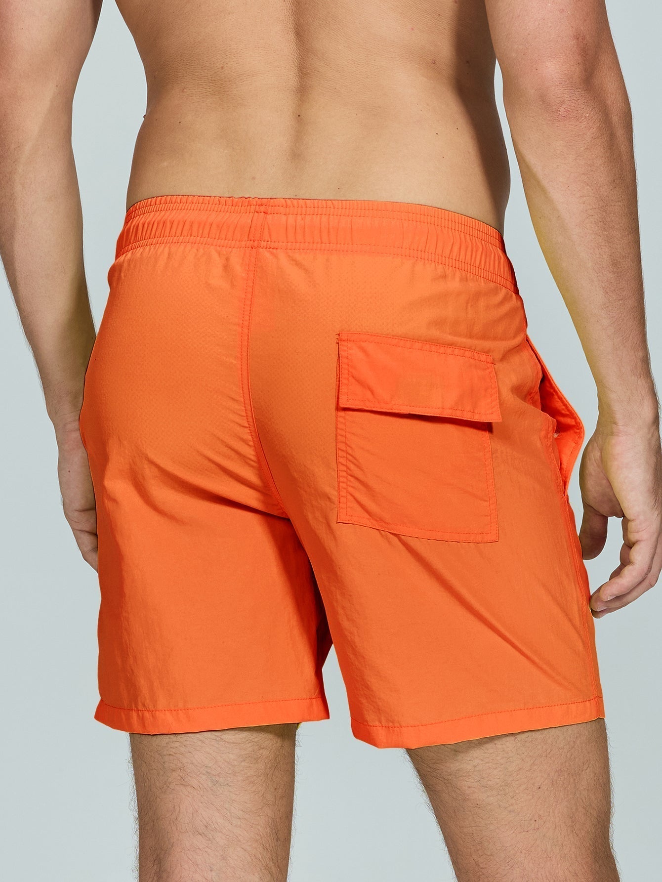 Men's Mid-Length Drawstring Swim Trunks