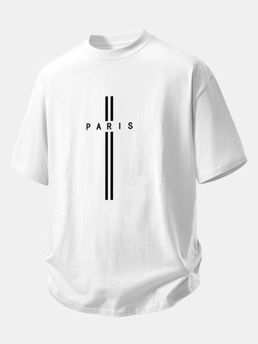 Comfortable Paris Stripe Cotton T-Shirt