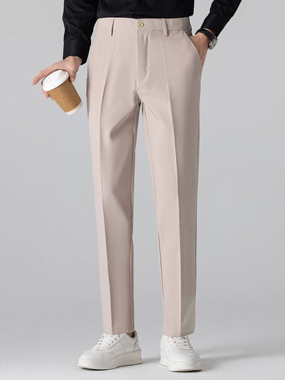 Geometric Jacquard Polo with Johnny Collar & Slim Fit Tapered Pants
