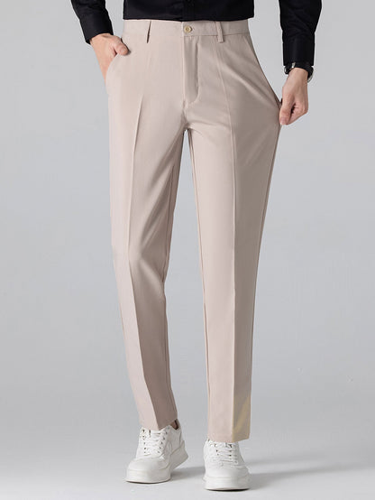 Twisted Jacquard Knit Polo with Contrast Trim & Slim Fit Tapered Trousers