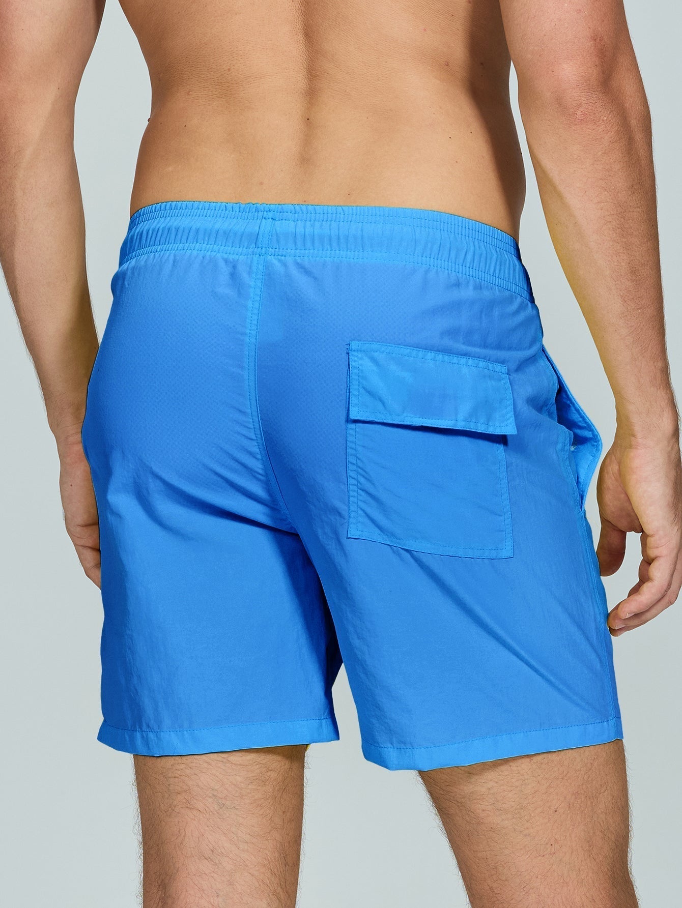 Men's Mid-Length Drawstring Swim Trunks