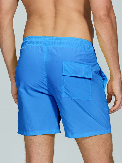Men's Mid-Length Drawstring Swim Trunks