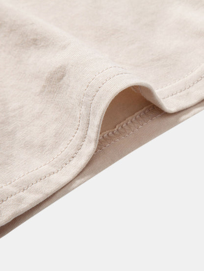 Set of 5 Essential Cotton Arc Hem T-Shirts