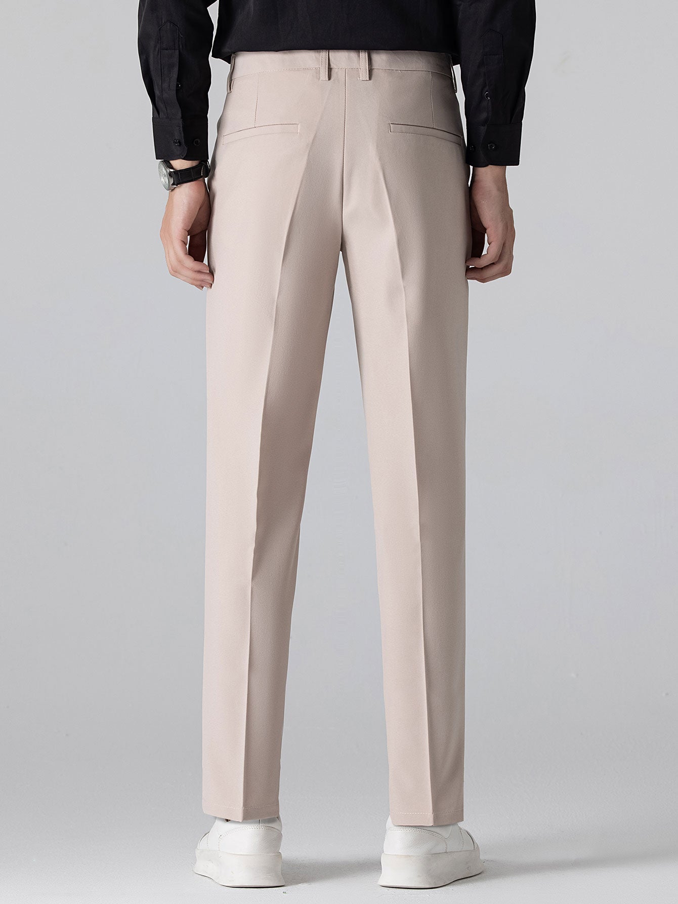 Twisted Jacquard Knit Polo with Contrast Trim & Slim Fit Tapered Trousers