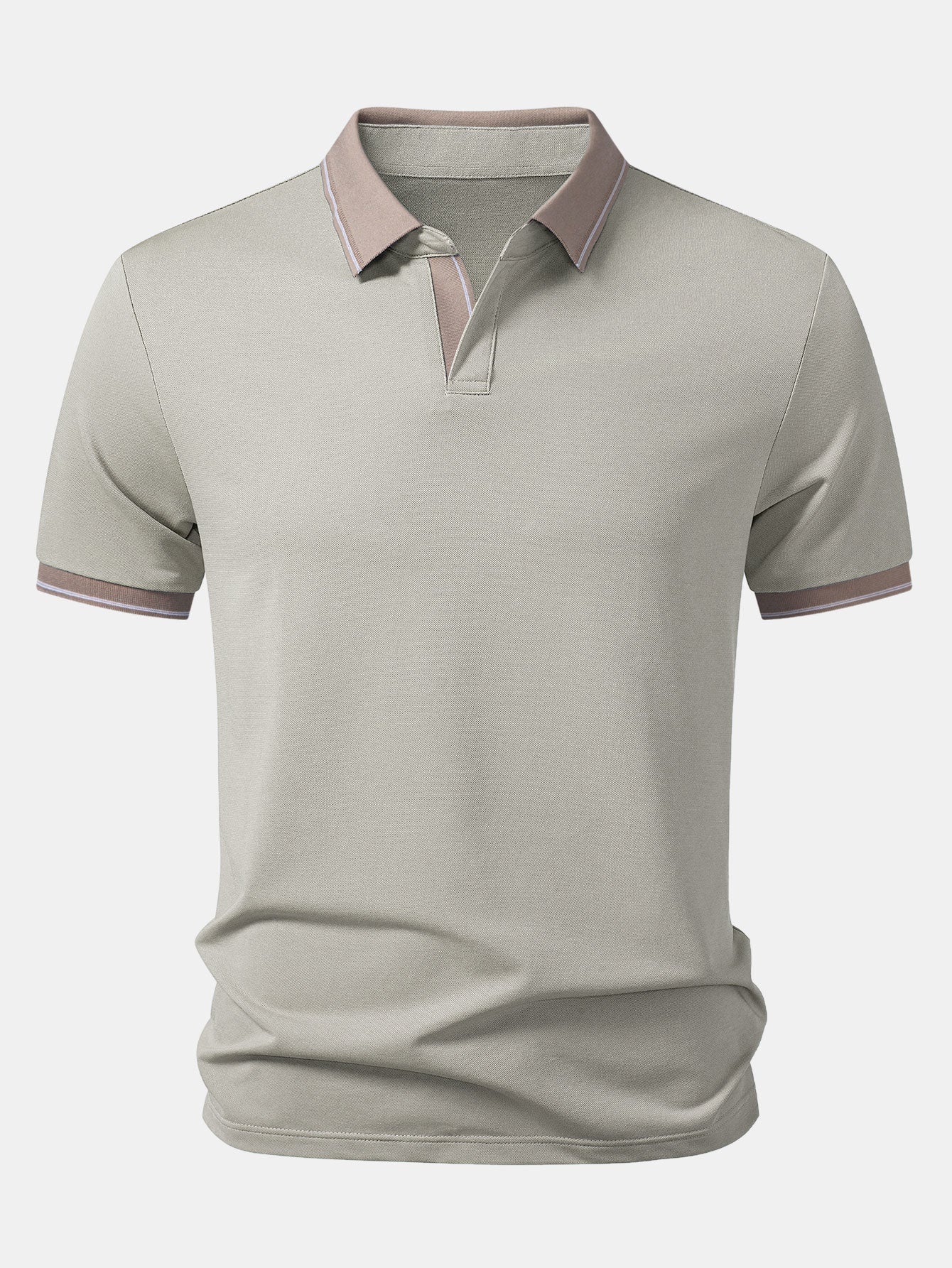 Two-Tone Johnny Collar Polo