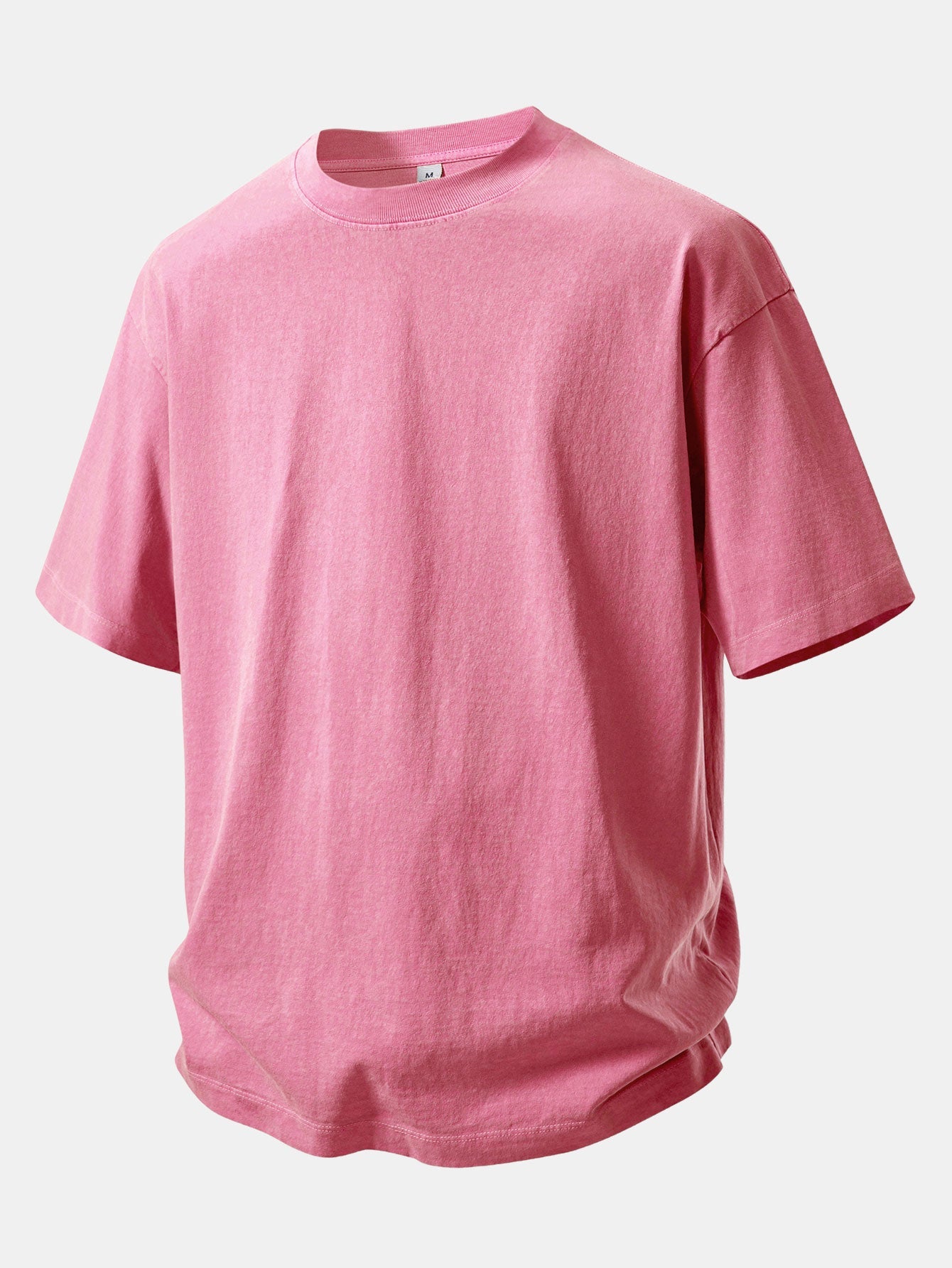 Relaxed Fit Heavyweight Washed Drop Shoulder Tee & Distressed Drawstring Shorts