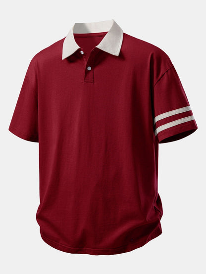 Comfortable Fit Polo Shirt with Contrast Collar