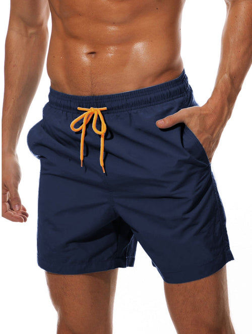Men's Mid-Length Drawstring Swim Trunks