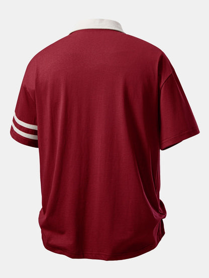 Comfortable Fit Polo Shirt with Contrast Collar