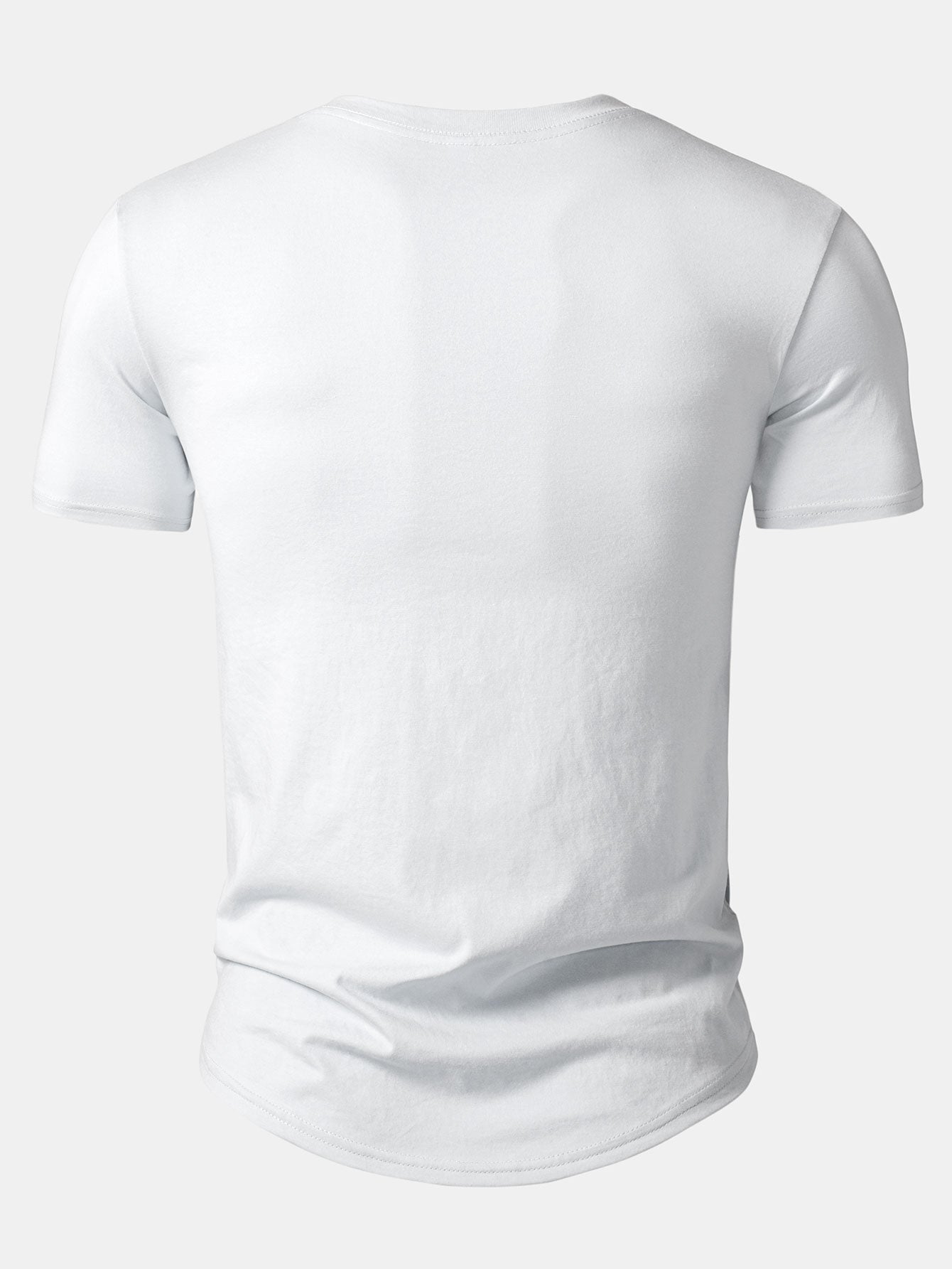 Set of 3 Essential Cotton Arc Hem T-Shirts