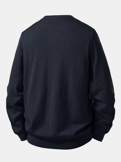 Long Sleeve Dual-Style Split Neck Sweater