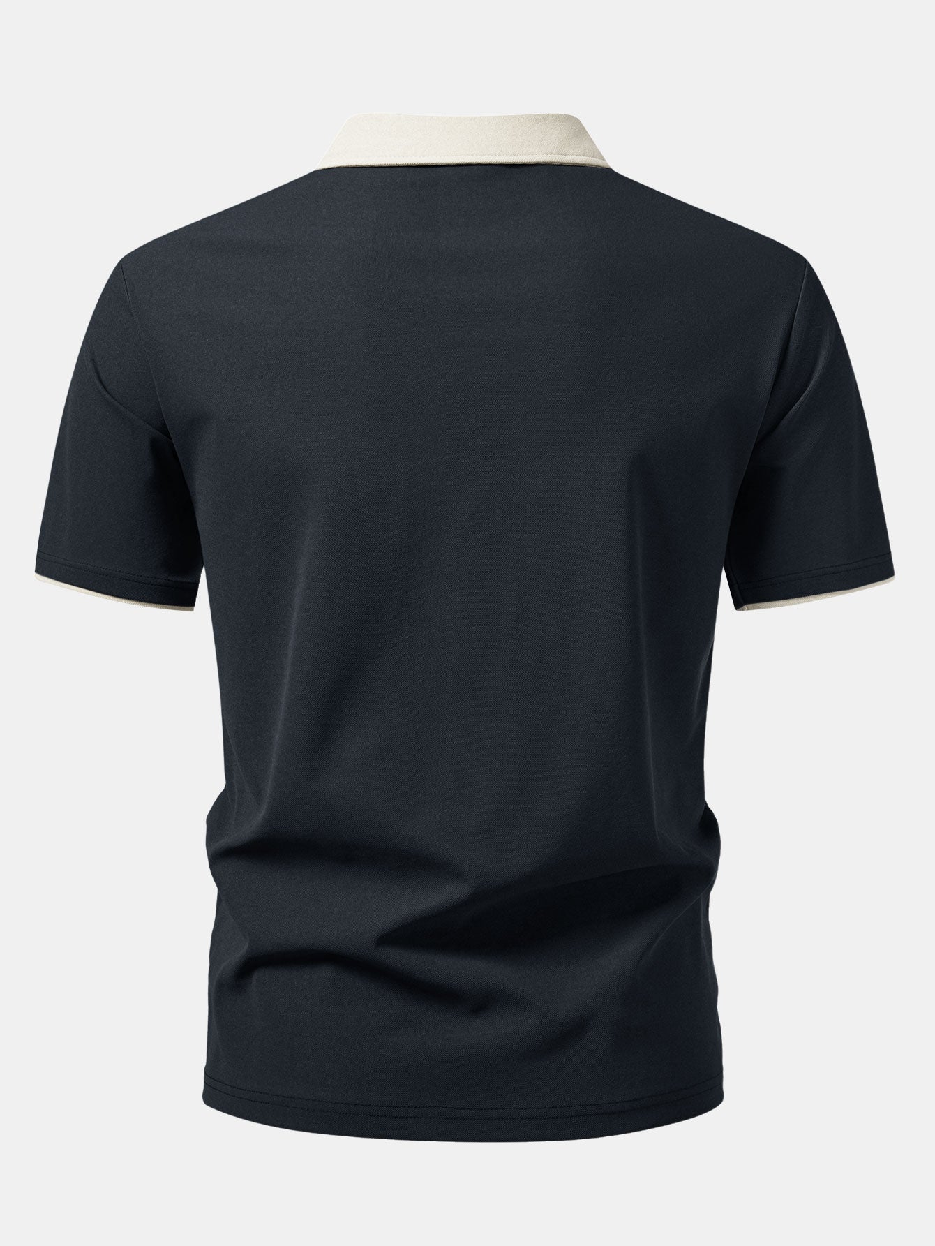 Two-Tone Collar Polo Shirt