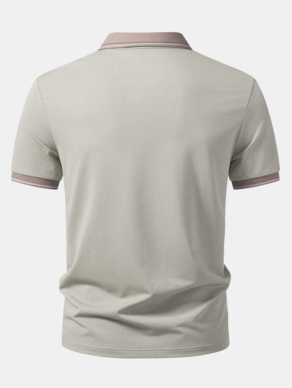 Two-Tone Johnny Collar Polo