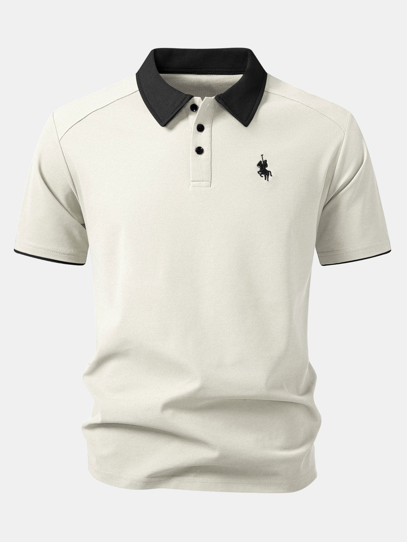 Two-Tone Collar Polo Shirt
