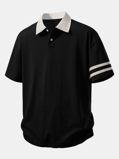 Comfortable Fit Polo Shirt with Contrast Collar