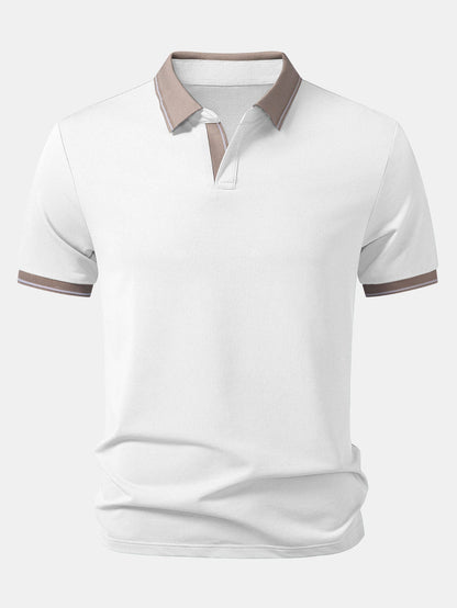 Two-Tone Johnny Collar Polo