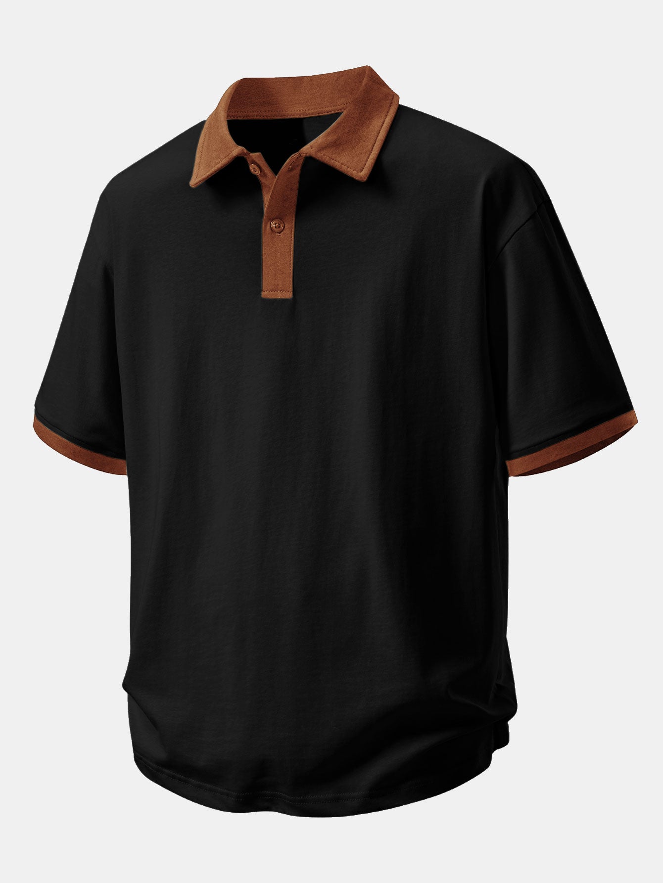 Comfortable Contrast Cotton Polo with Relaxed Fit