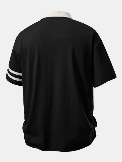 Comfortable Fit Polo Shirt with Contrast Collar