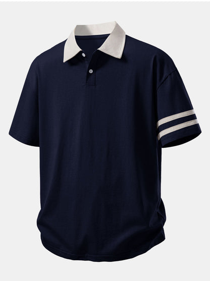 Comfortable Fit Polo Shirt with Contrast Collar