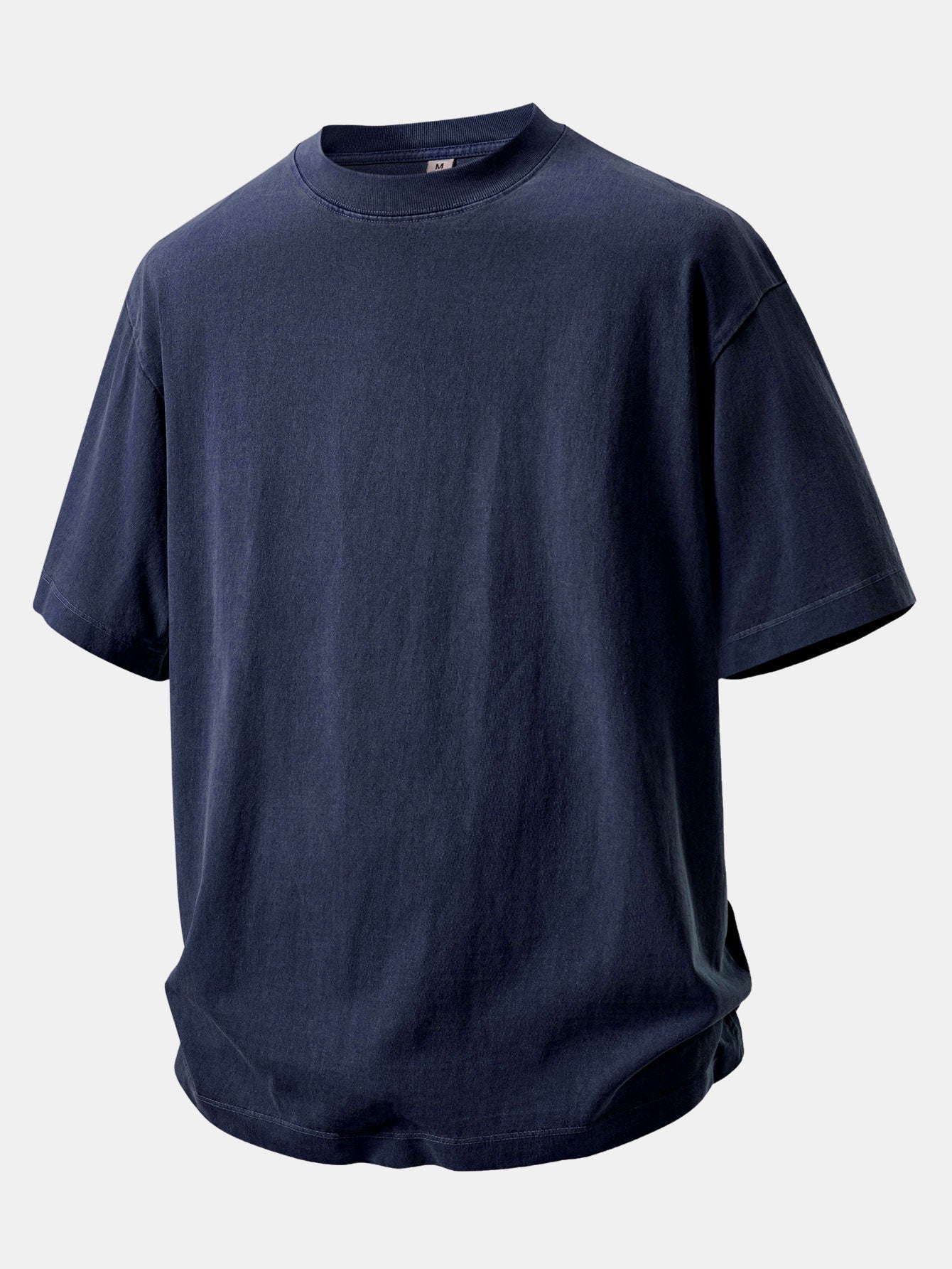 Relaxed Fit Heavyweight Washed Drop Shoulder Tee & Distressed Drawstring Shorts