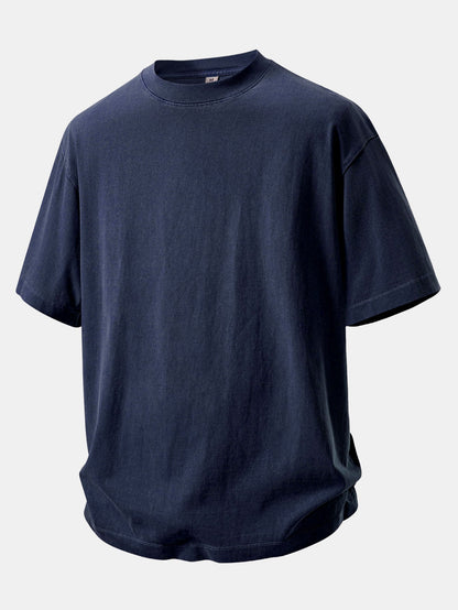 Relaxed Fit Heavyweight Washed Drop Shoulder Tee
