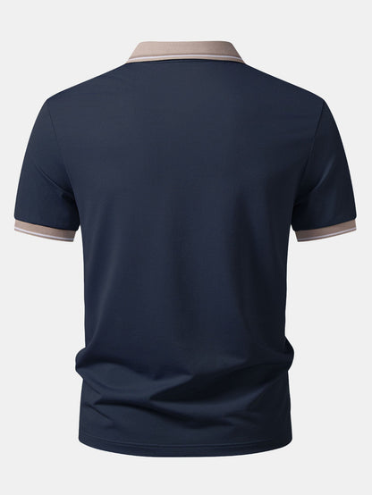 Two-Tone Johnny Collar Polo