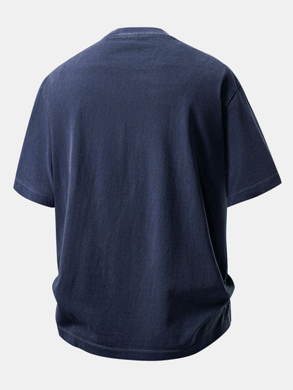 Relaxed Fit Heavyweight Washed Drop Shoulder Tee