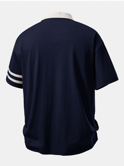 Comfortable Fit Polo Shirt with Contrast Collar