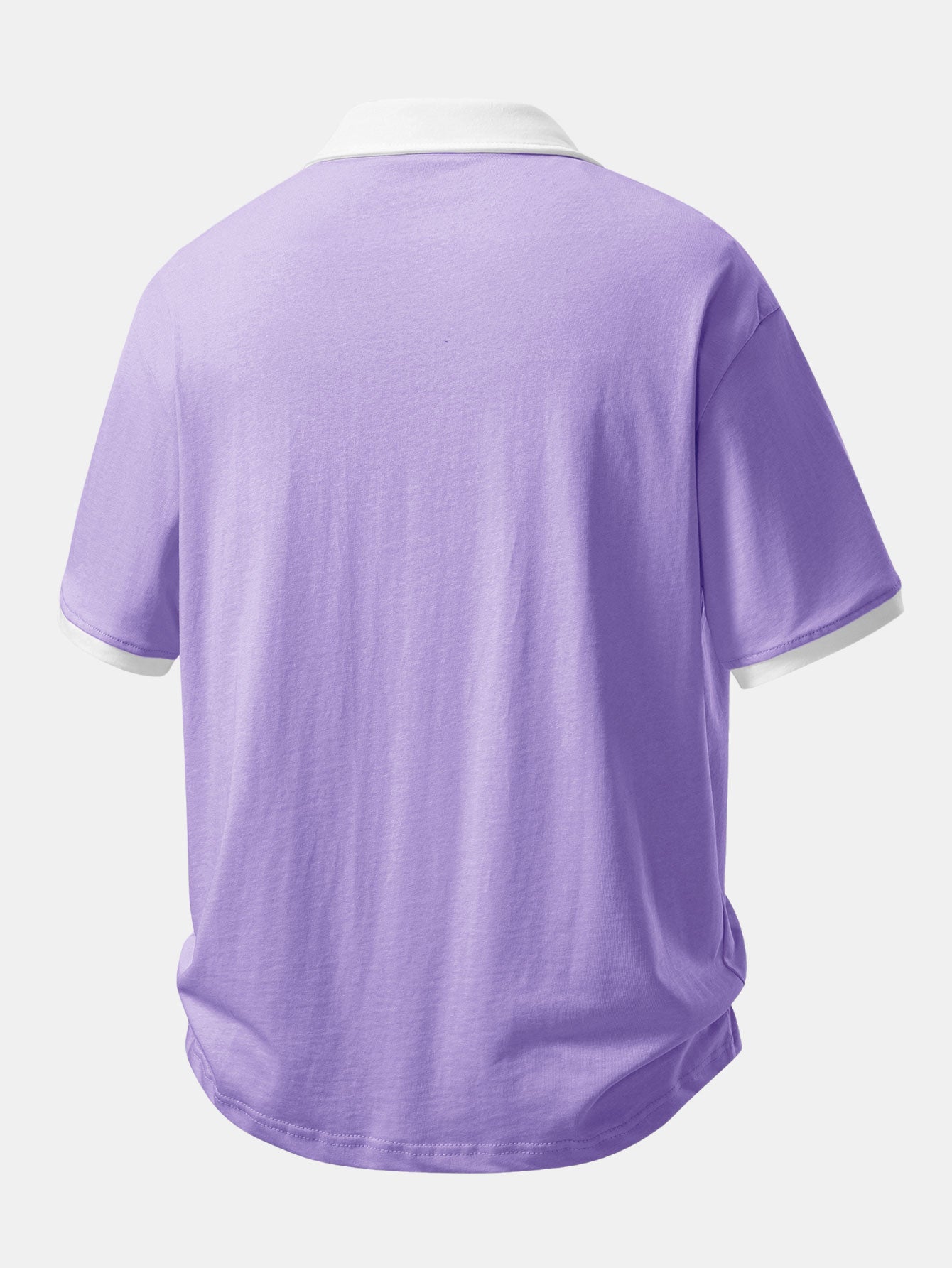 Comfortable Contrast Cotton Polo with Relaxed Fit