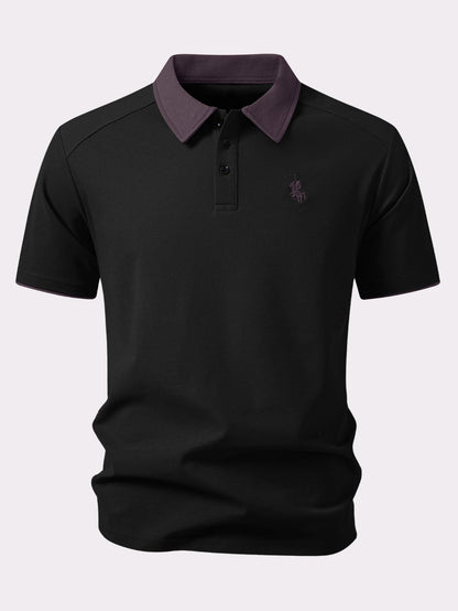 Two-Tone Collar Polo Shirt